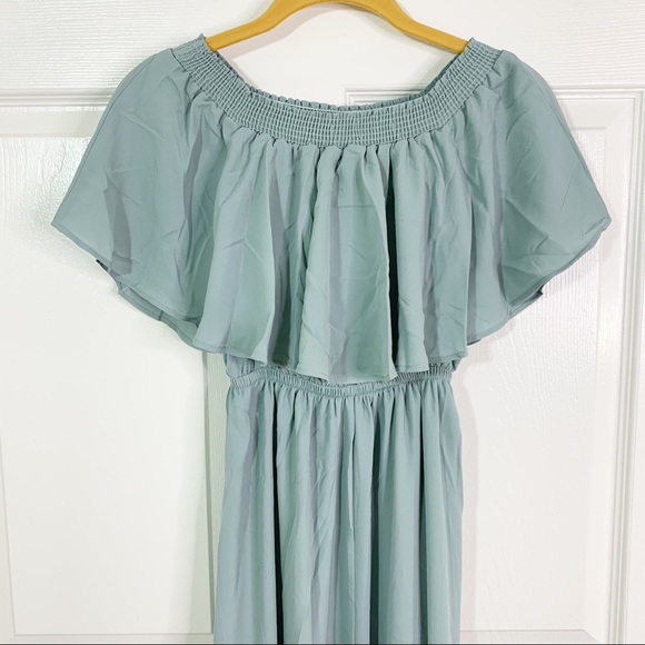 Show Me Your Mumu Hacienda Maxi Dress Silver Sage - Picture 5 of 10